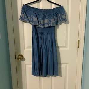 Off the shoulder ruffle dress